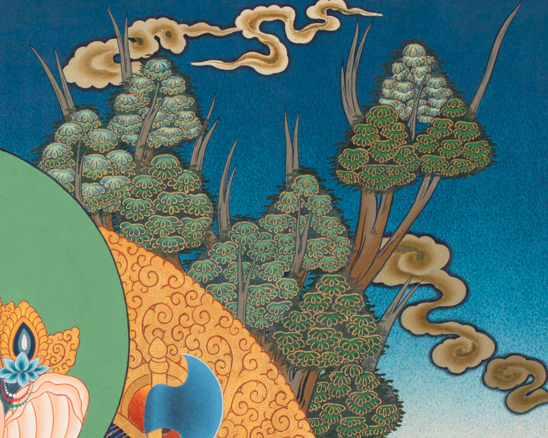 Ganesh Thangka Painting |  Hand Painted Buddhist Artwork