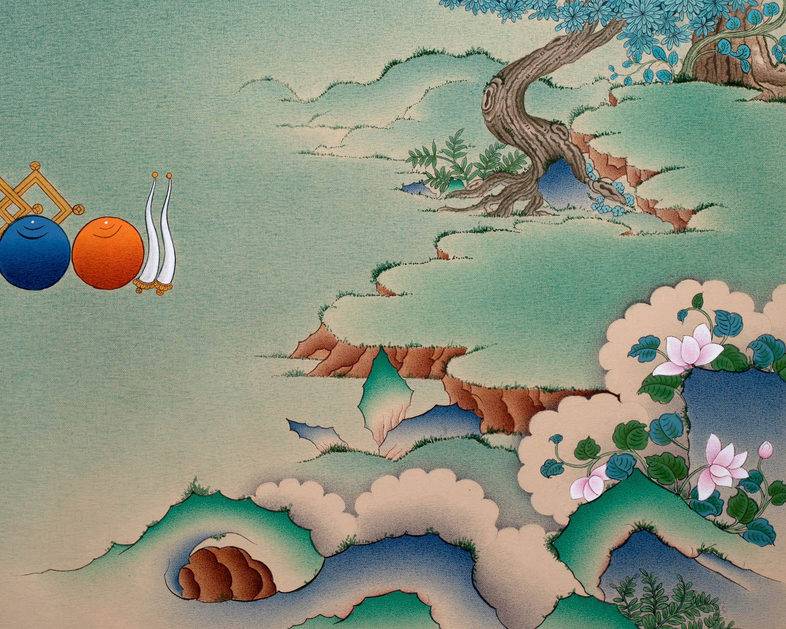 Medicine Buddha Thangka Print | Thangka Canvas Print