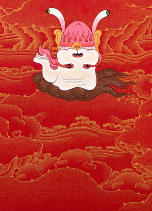 Kurukulla with Ganesh And Takiraja | Tibetan Thangka in Marthang Style
