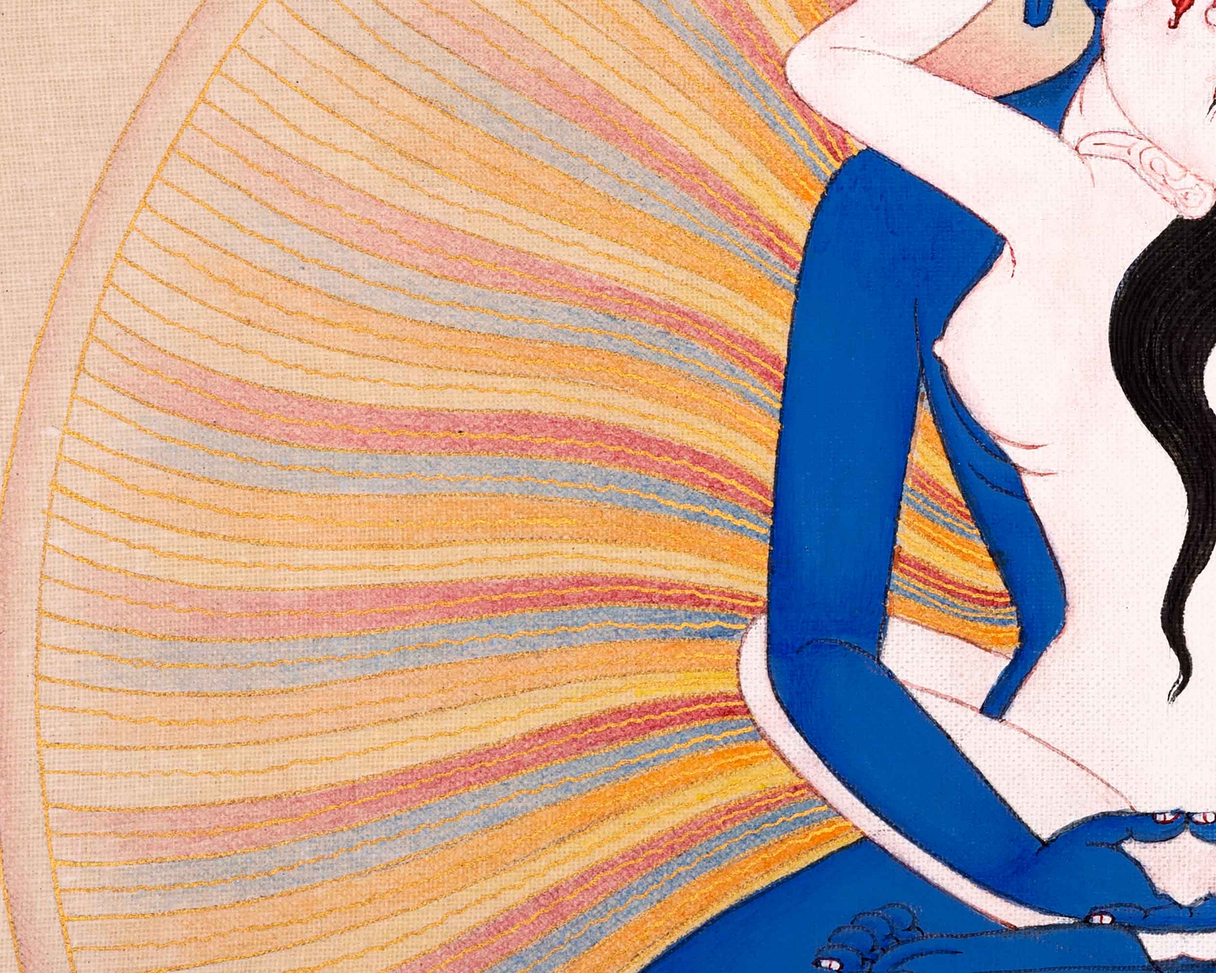 Samantabhadra And Samantabhadri Hand Painted Thangka | Himalayan Buddhist Sacred Art