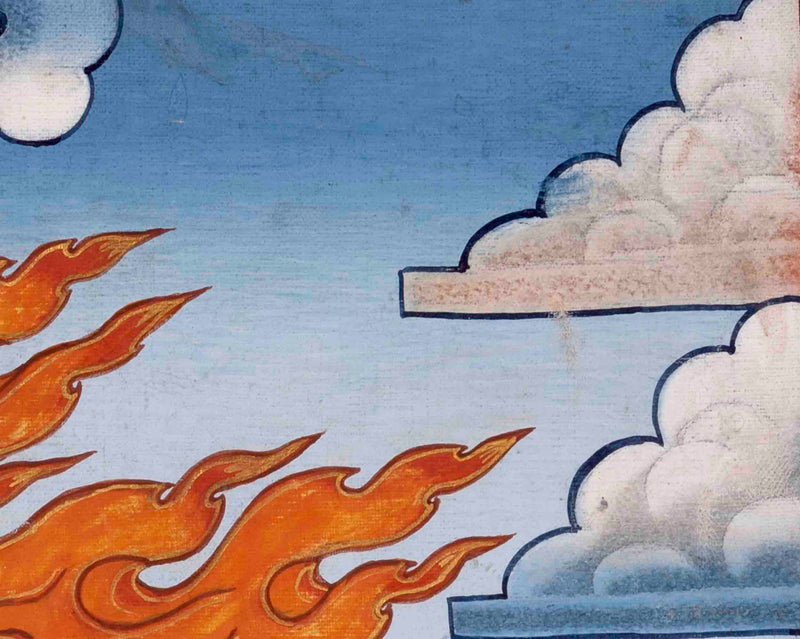 Vintage Vajrapani Thangka | Traditional Tibetan Painting | Wall Decors
