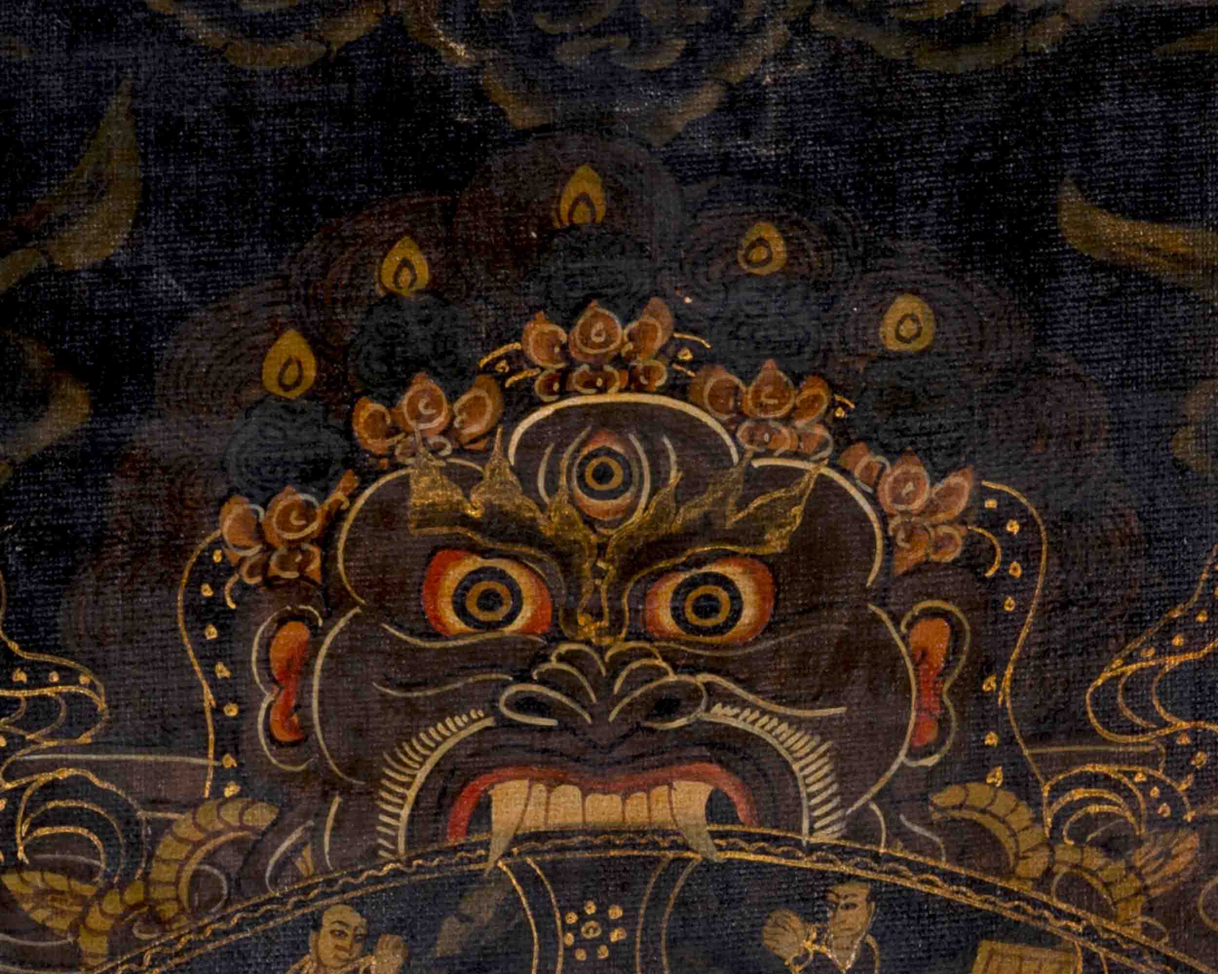 Oil Varnished Wheel Of Life | Traditional Buddhist Thangka | Wall Decors