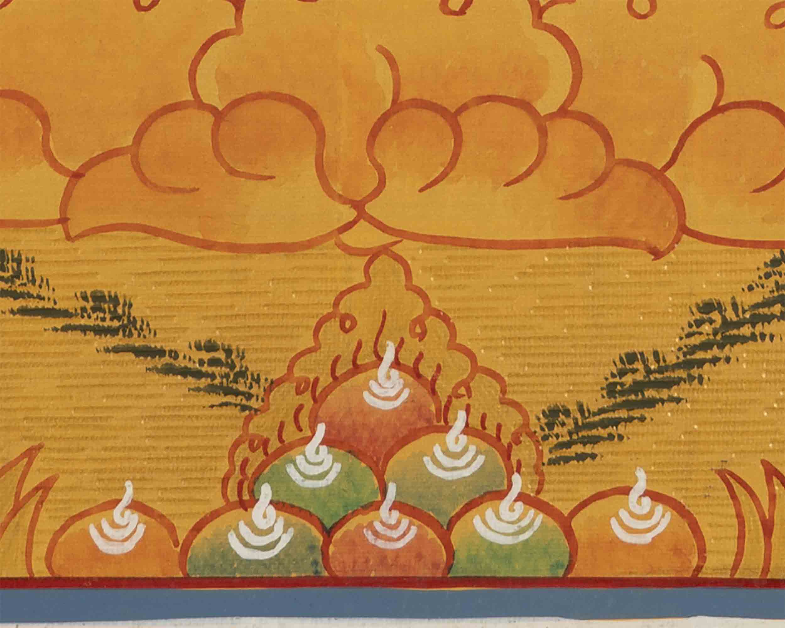 Vajrasattva Painting | Traditional Buddhist Thangka | Wall Hanging Decors