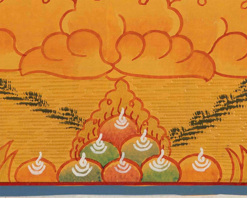 Vajrasattva Painting | Traditional Buddhist Thangka | Wall Hanging Decors