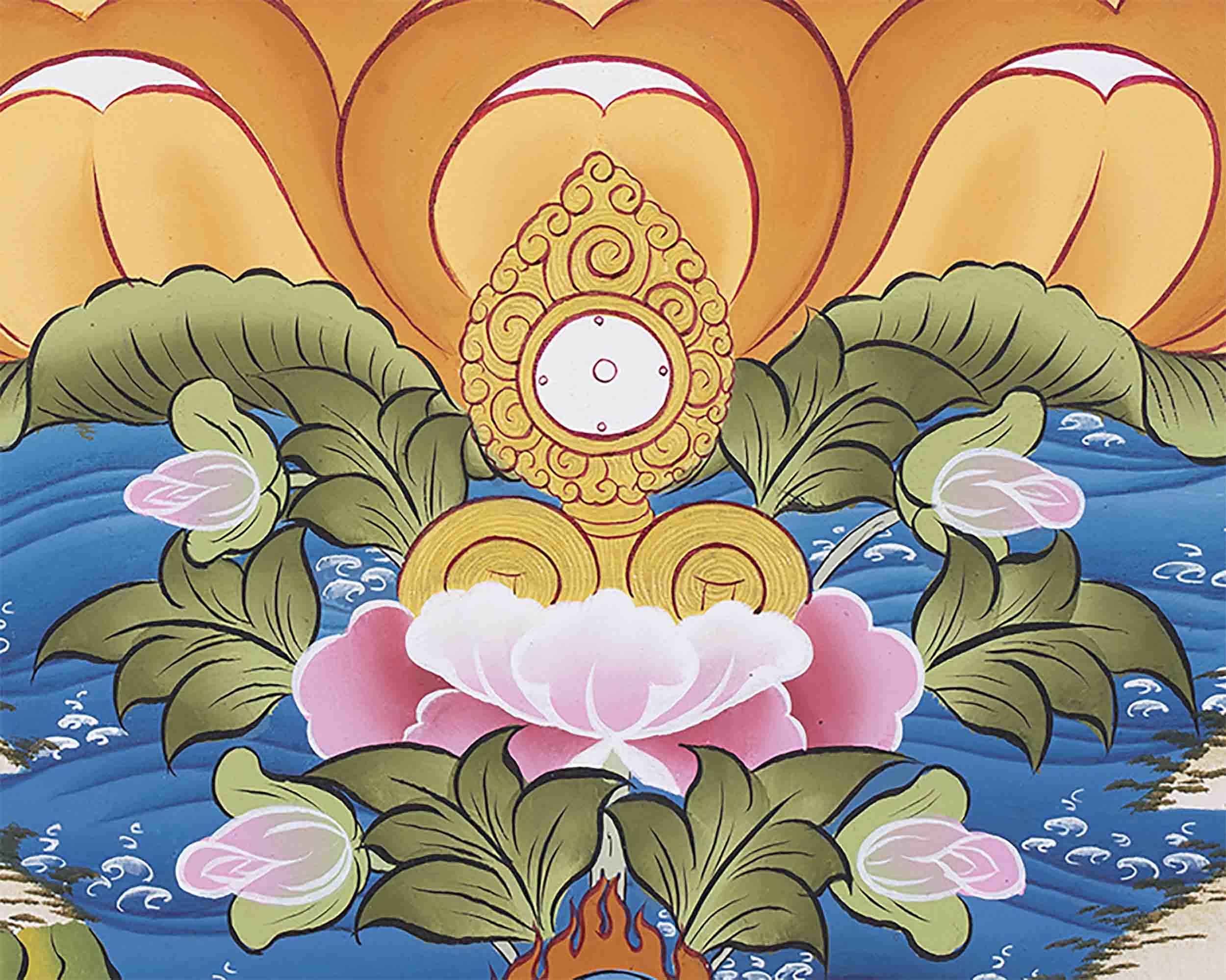 Red Amitayus Buddha | Art Painting