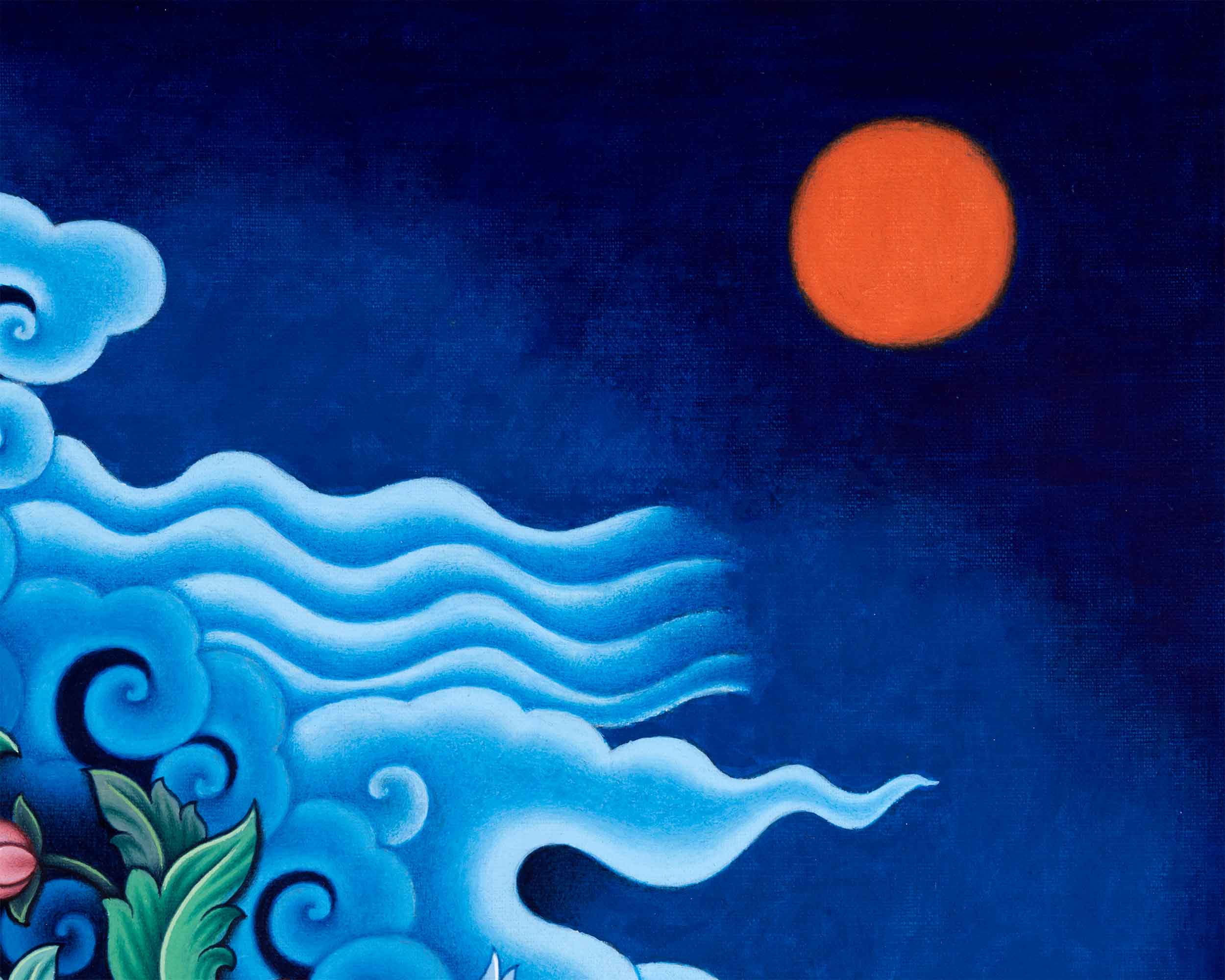 Manjushri Bodhicitta Prayer Thangka Print | The Bodhisattva Of Compassion Art For Daily Prayers