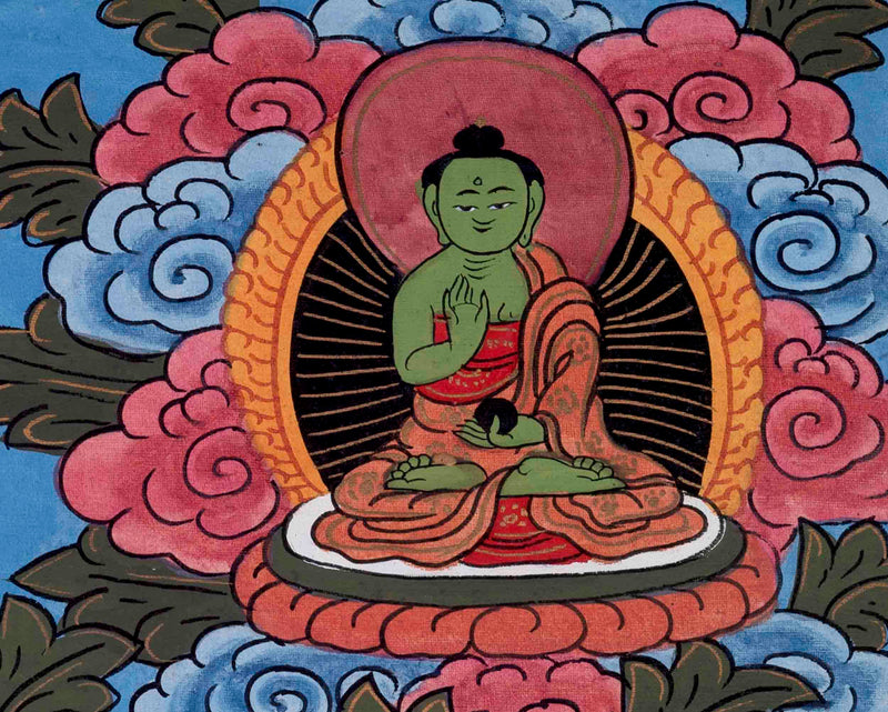 Old Avalokiteshvara Thangka | Followed By Mahakala & Bodhisattvas | Wall Decors
