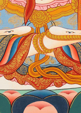 White Tara Mantra Thangka | Tibetan Buddhist Home Decoration Painting