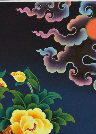 Manjushri Bodhisattva Thangka Print | Digital Canvas Print