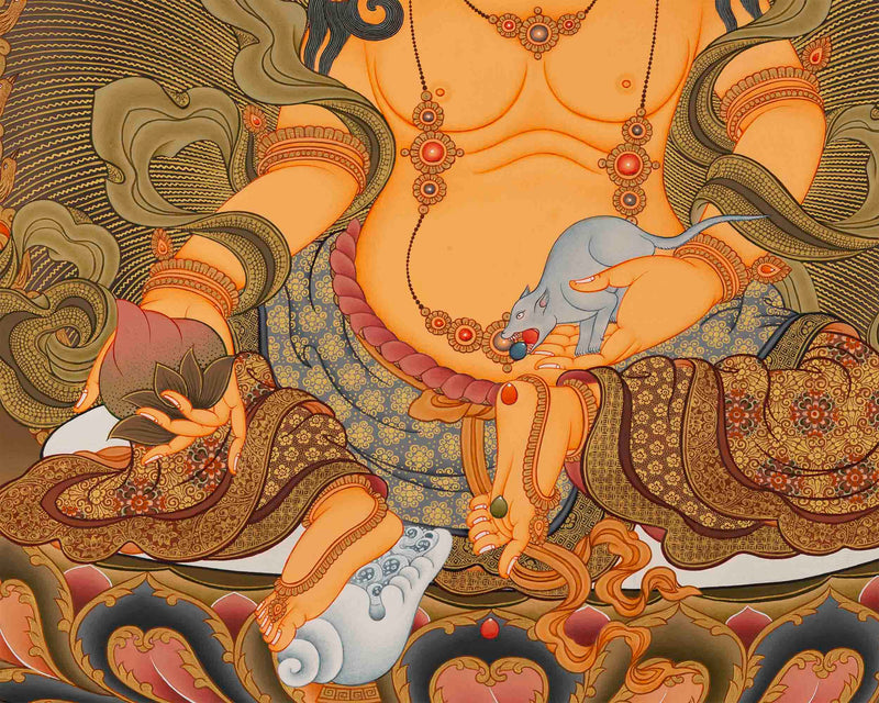 Jambhala Thangka Print | Tibetan Traditional Art