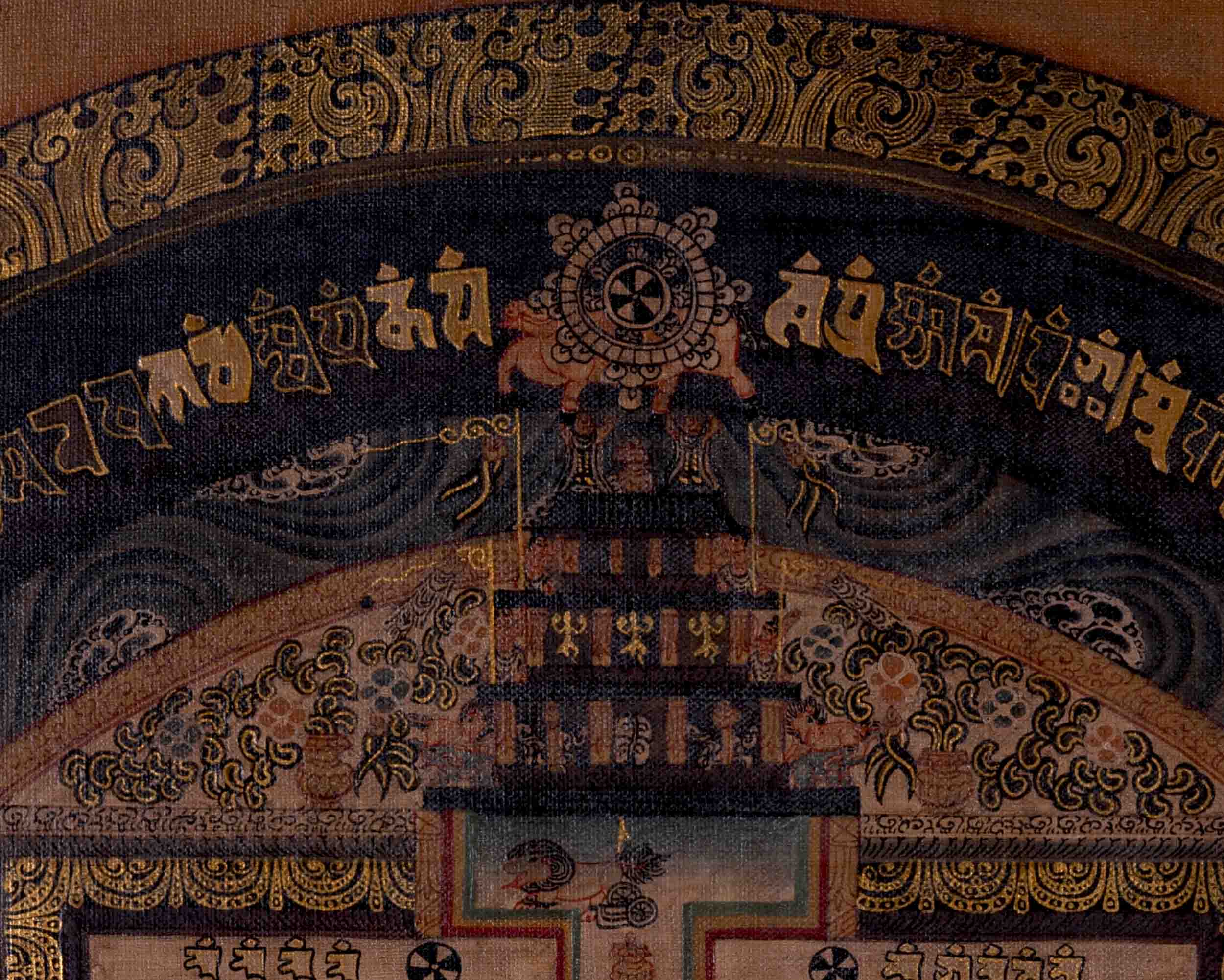 Oil Varnished Kalachakra Mandala | Traditional Tibetan Thangka | Wall Decors