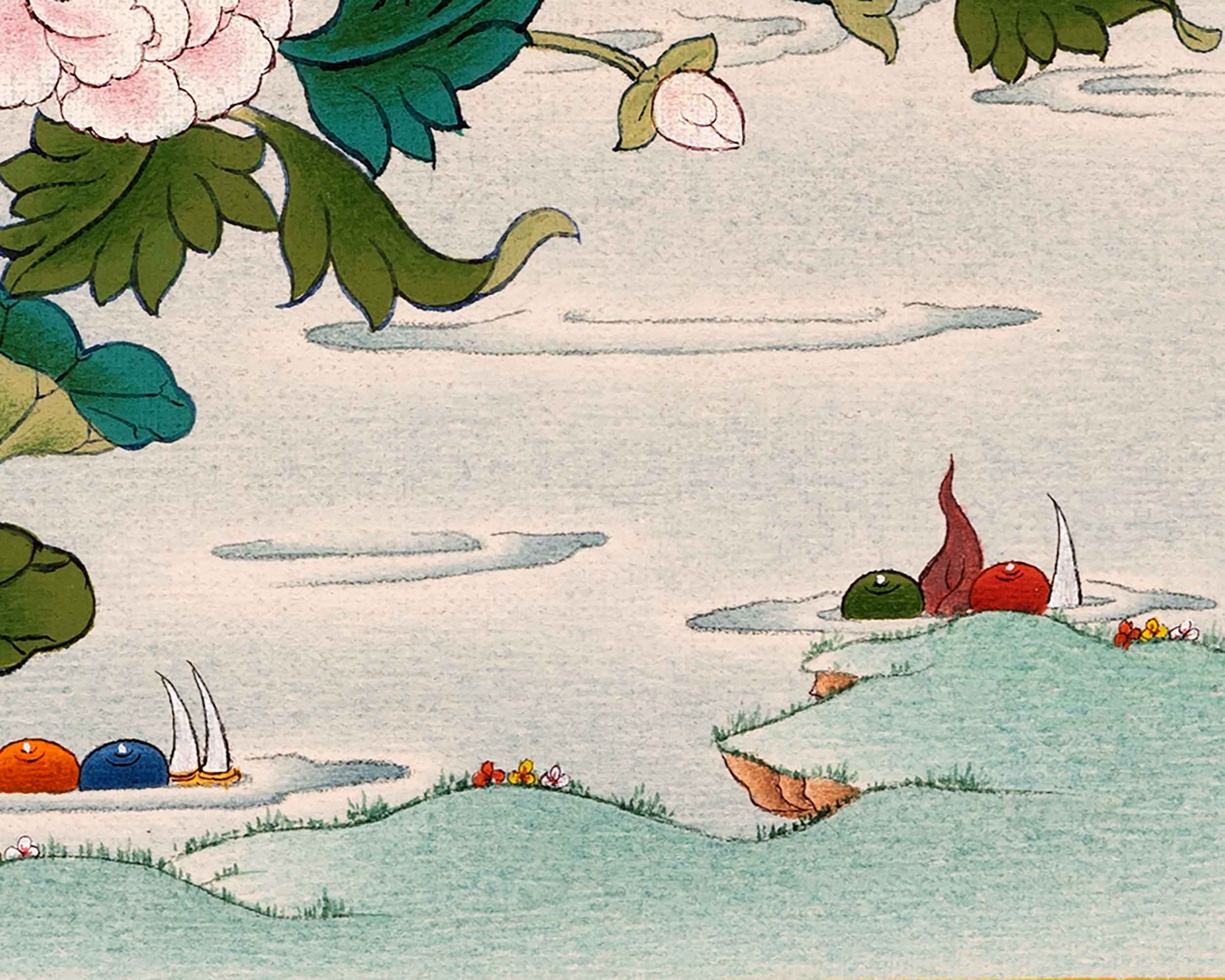 Dakini Mandarva Thangka |  Mother Bodhisattva Himalayan Buddhist Deity