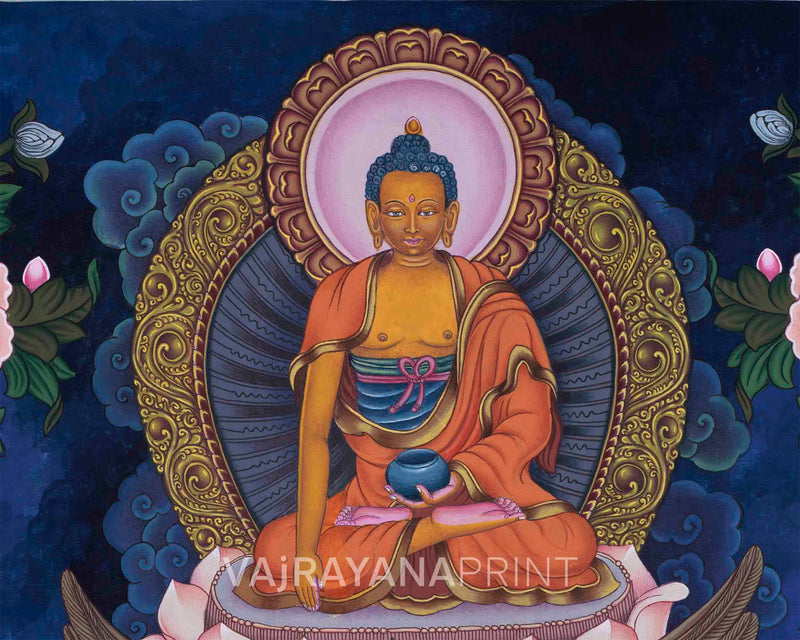 Manjushri Namasangiti With 12 Arms In Newari Print | Himalayan Bodhisattva Of Wisdom Pauba Print