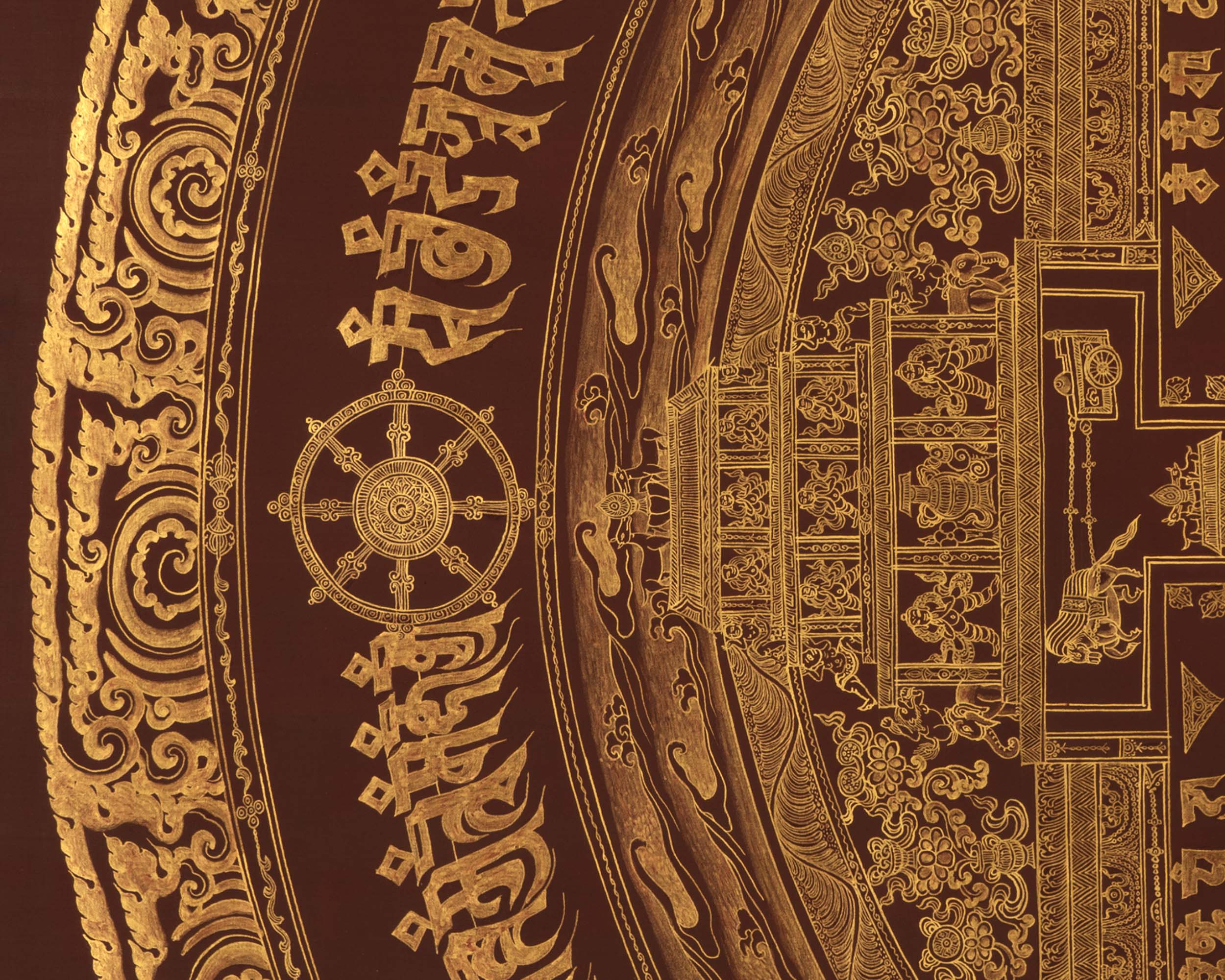 Gold Style Mandala | Buddhist Mandala Thangka