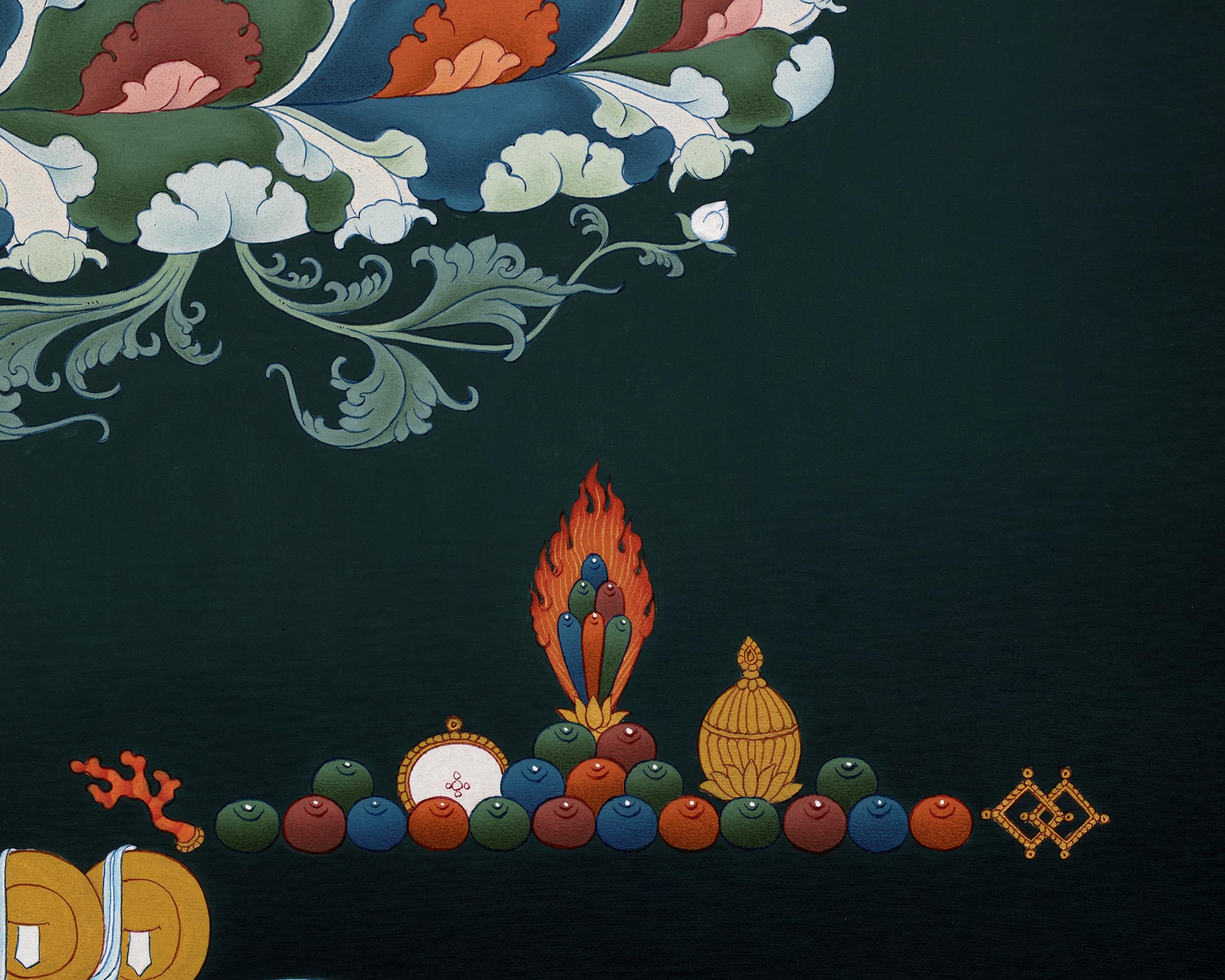 Green Tara Thangka Print | Digital Canvas Print | Buddhist Painting Print