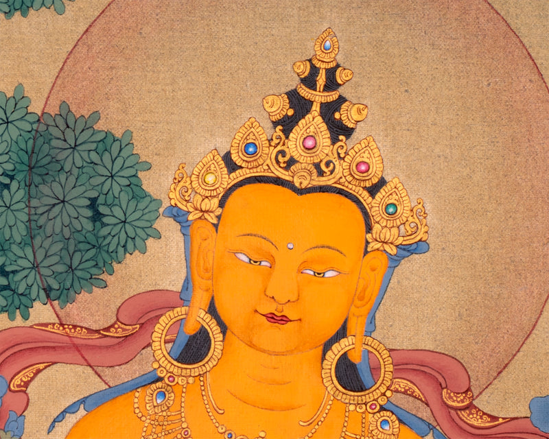 Manjushri Bodhisattva Thangka | Traditionally Hand Painted Art