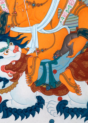 Five Jambhala Thangka | Buddhist Wealth Deities