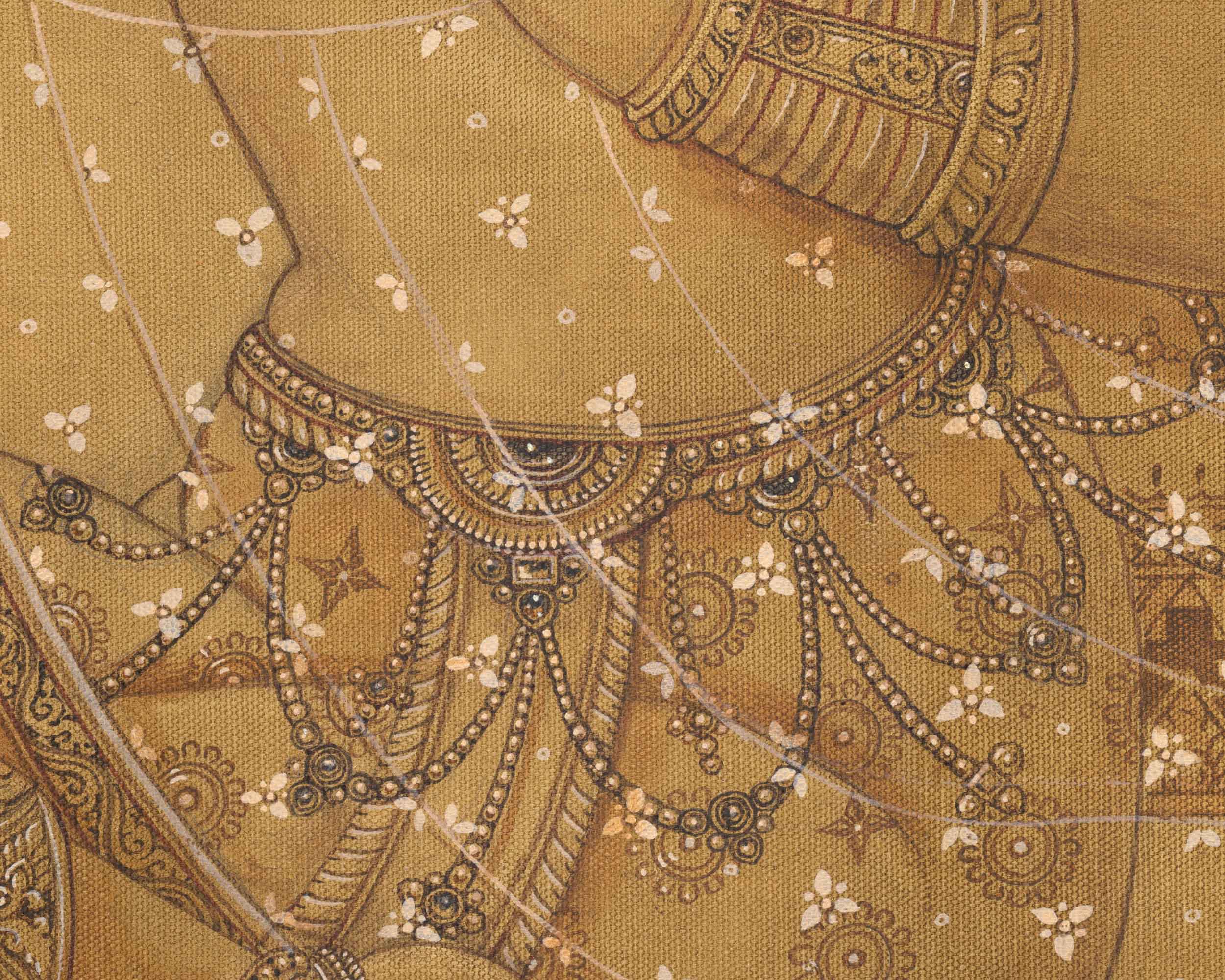 High-Quality Giclee Print Of Female Devotee | Disciples & Their Importance in Buddhism & Hinduism