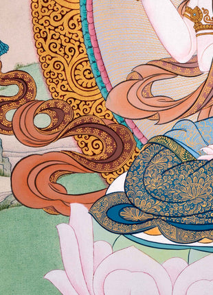 4 Armed Chenrezig Thangka | High Quality Avalokiteshvara Painting