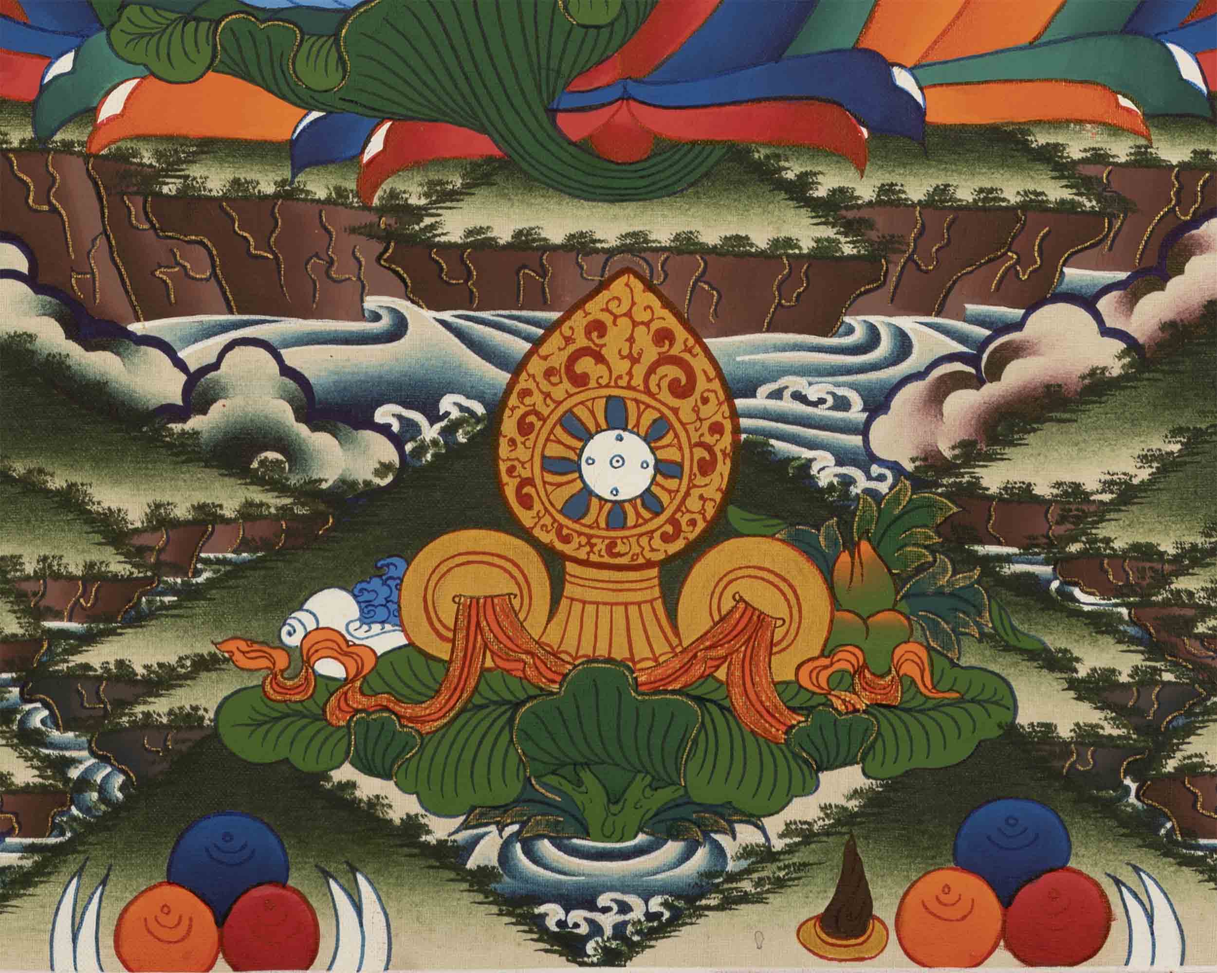 Buddhist Green Tara Thangka | Handpainted Artworks | Wall Decors