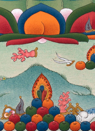 Black Dzambhala Thangka | High Quality Giclee Canvas Print | Digital Print