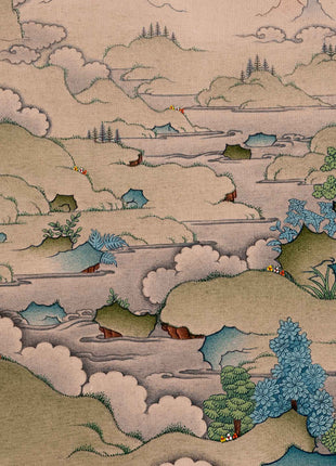 Bodhisattva Thangka | Chenrezig with Vajrapani, Manjushri and Amitabha Buddha