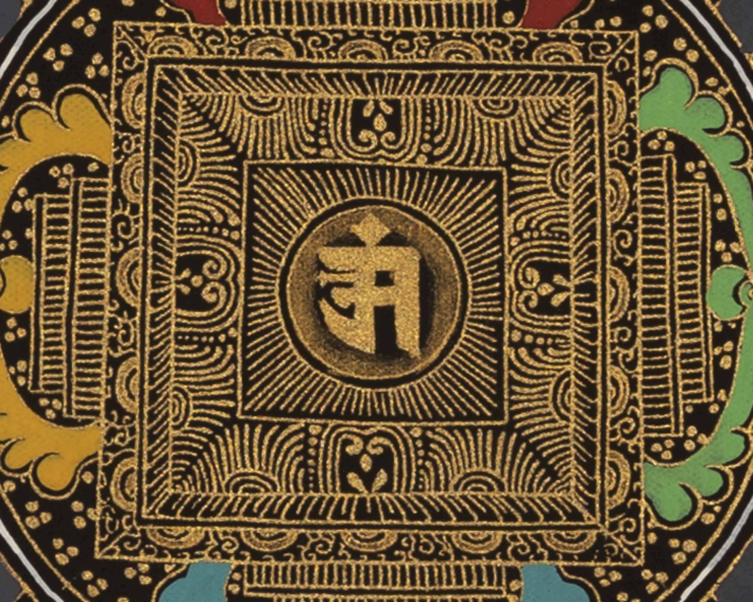 Om Mandala Thangka | Traditional Buddhist Art | Wall Decoration