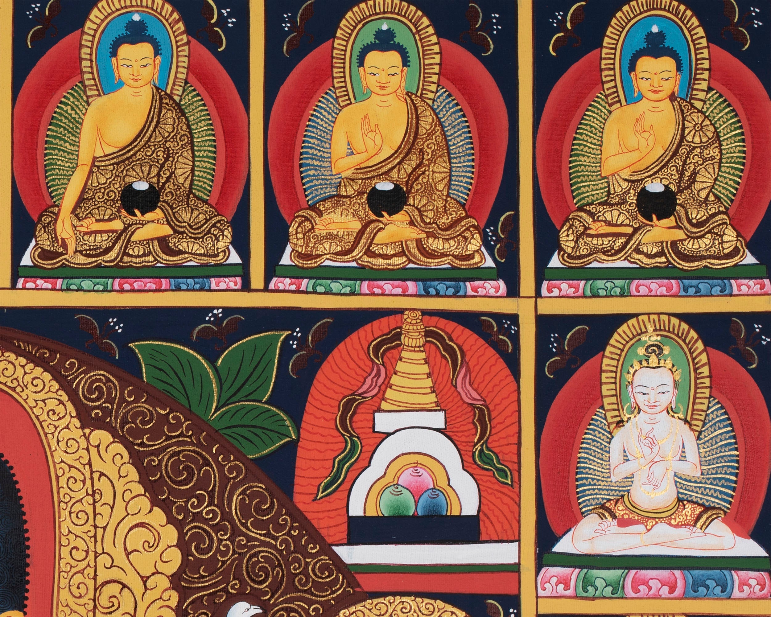 Shakyamuni Buddha Kadampa Art | Buddhist Thangka Painting