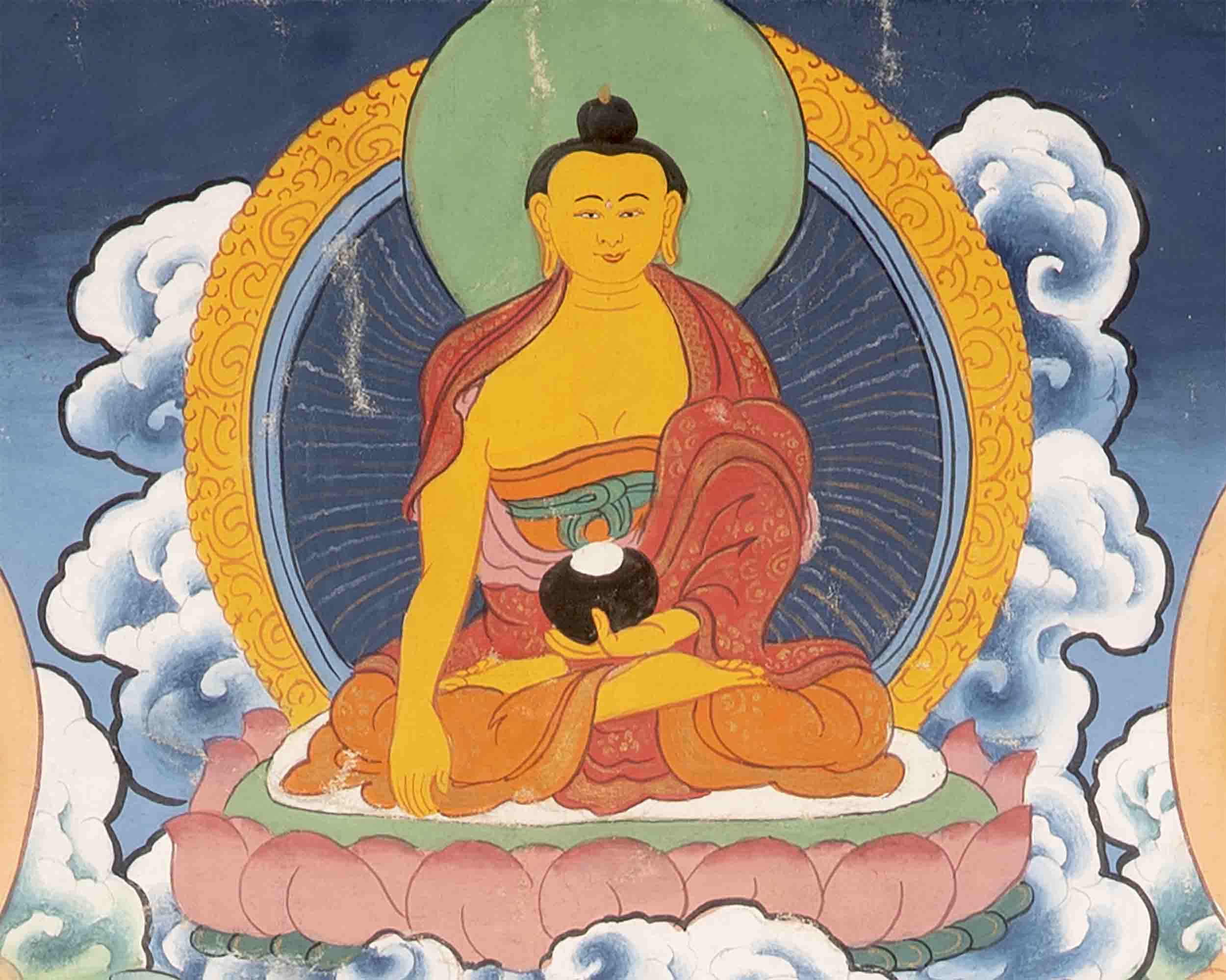 Vintage Green Tara Thangka | Hand Painted Thangka With Brocade