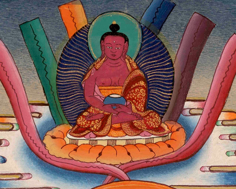Hand-Painted Vajrasattva Thangka | Wall Decor Meditation And Yoga