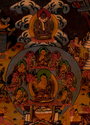 Oil Varnished Buddha life Story | Wall Decoration Painting