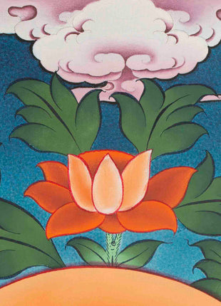Dzambala Kubera Thangka Painting | Deity Of Wealth | Wall Decors