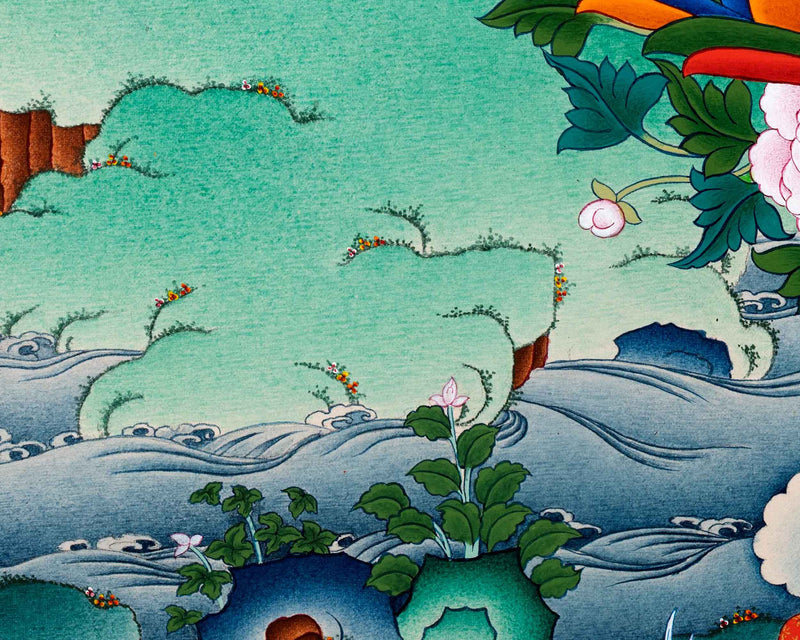 1000 Armed Chenrezig Thangka | Auspicious Buddhist Meditational Deity