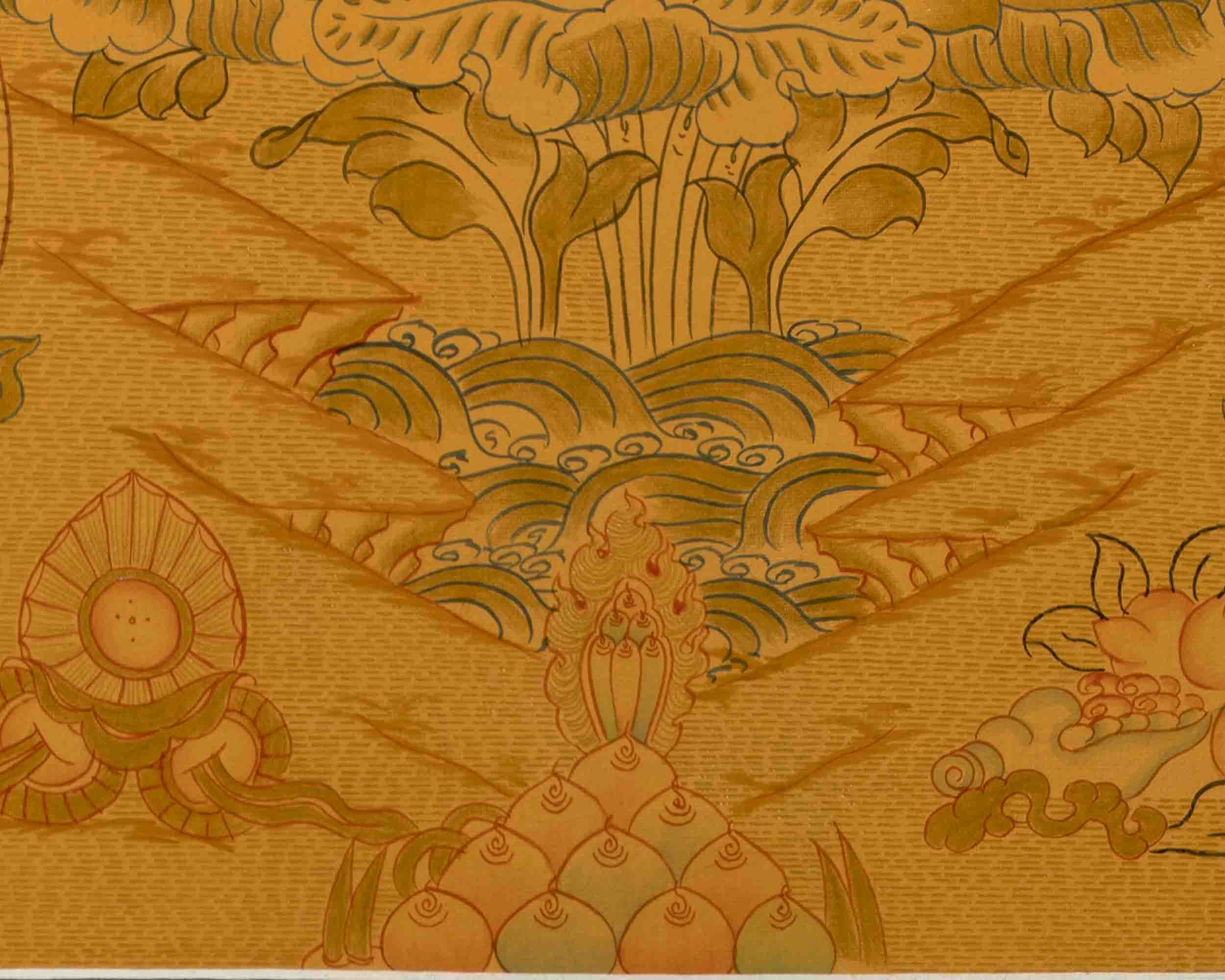 White Tara Thangka Painting | Meditation Canvas Art