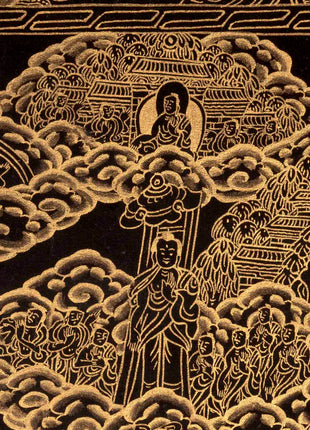 Gold Style Buddha Life Story Thangka | Religious Art | Wall Decors