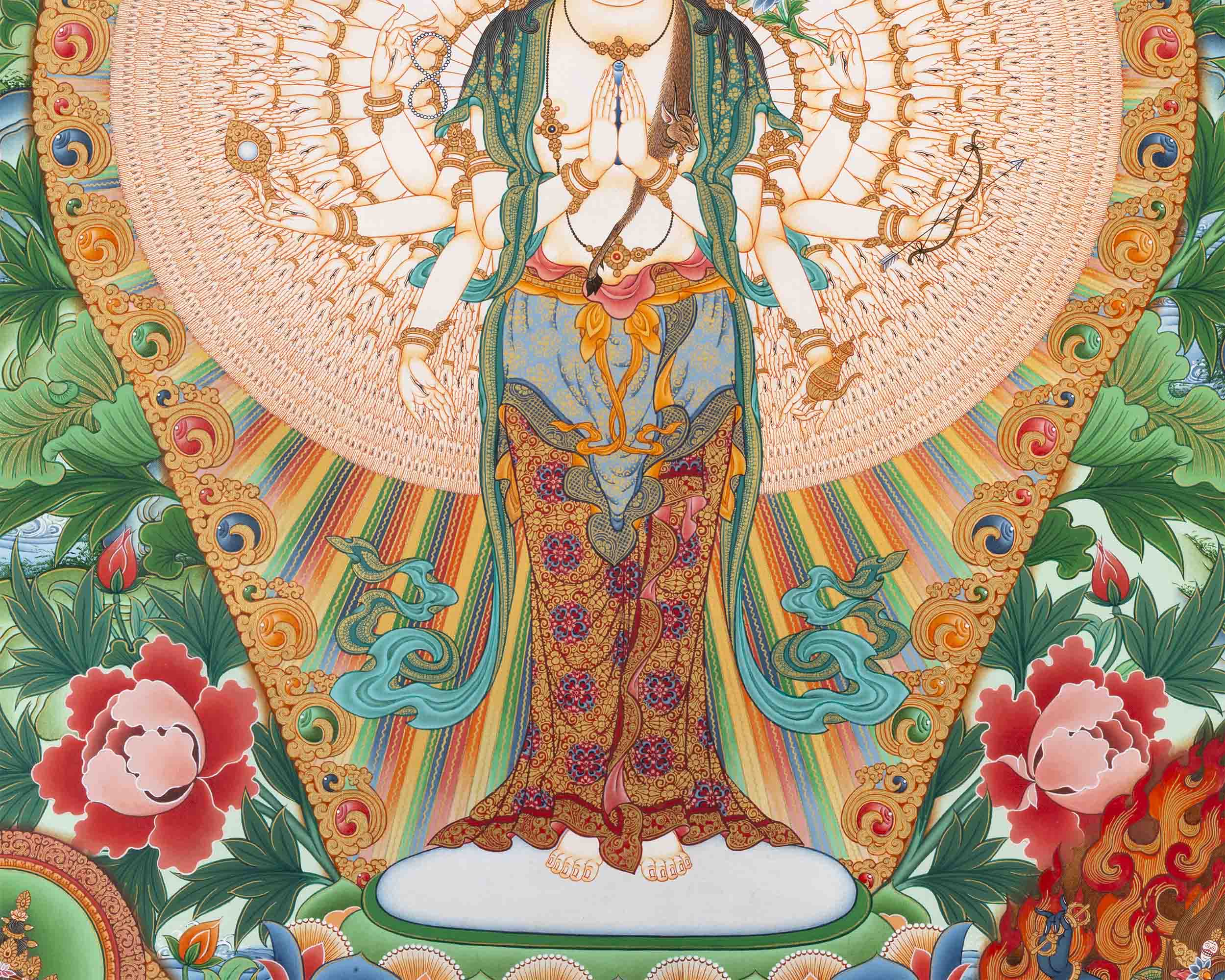 1000 Armed Chengrezig Print | Digital Printing | Wall Decoration