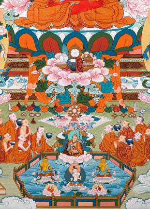 Amitabha Buddha Pure Land Thangka | Tibetan Thangka Hand painted in Enlightenment Studio