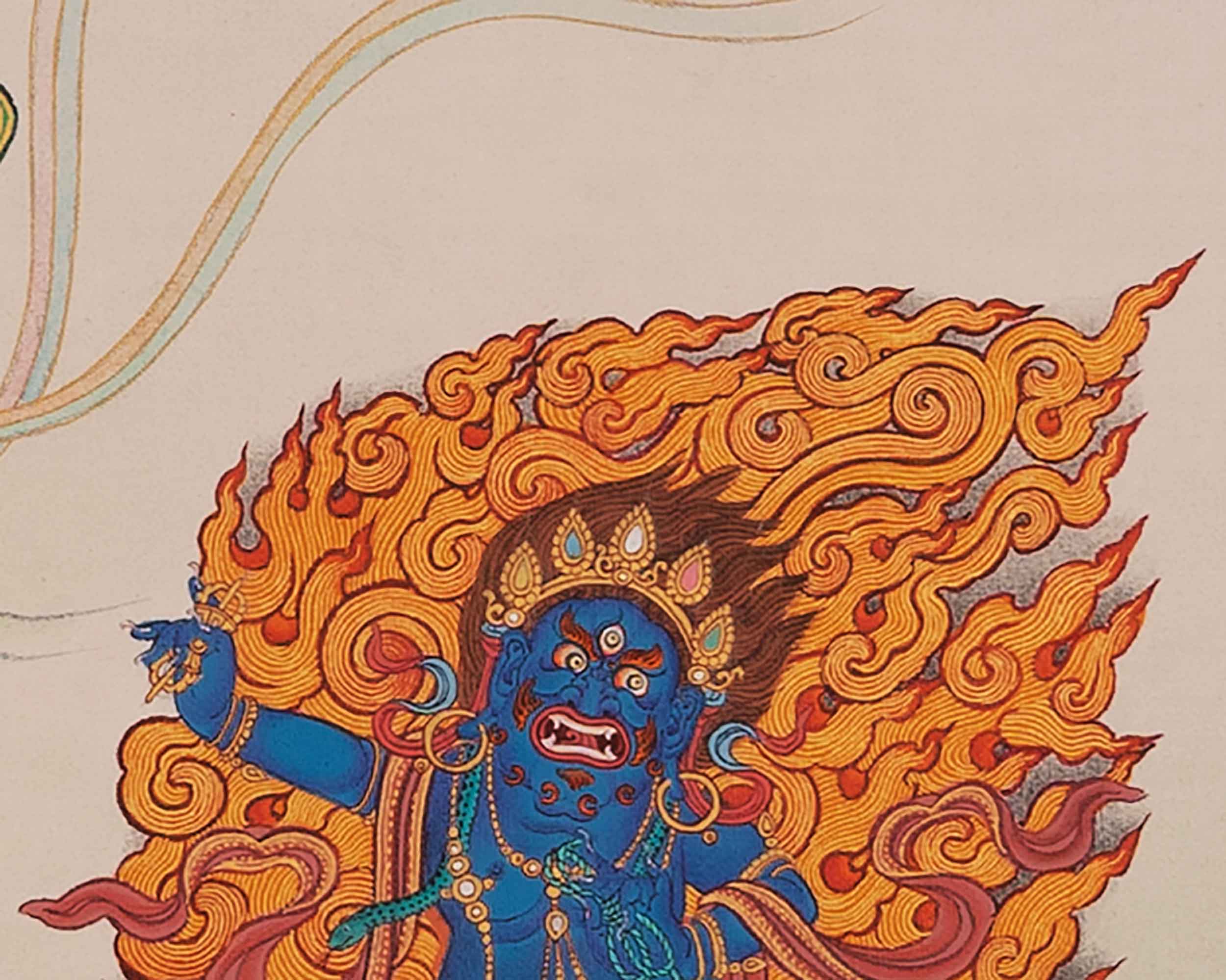 Traditional Chenrezig Empowerment Thangka | Chenrezig With Manjushri And Vajrapani Art