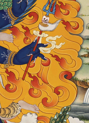 Vajrakilaya Thangka Print | Canvas Art For Decor | Spiritual Gifts
