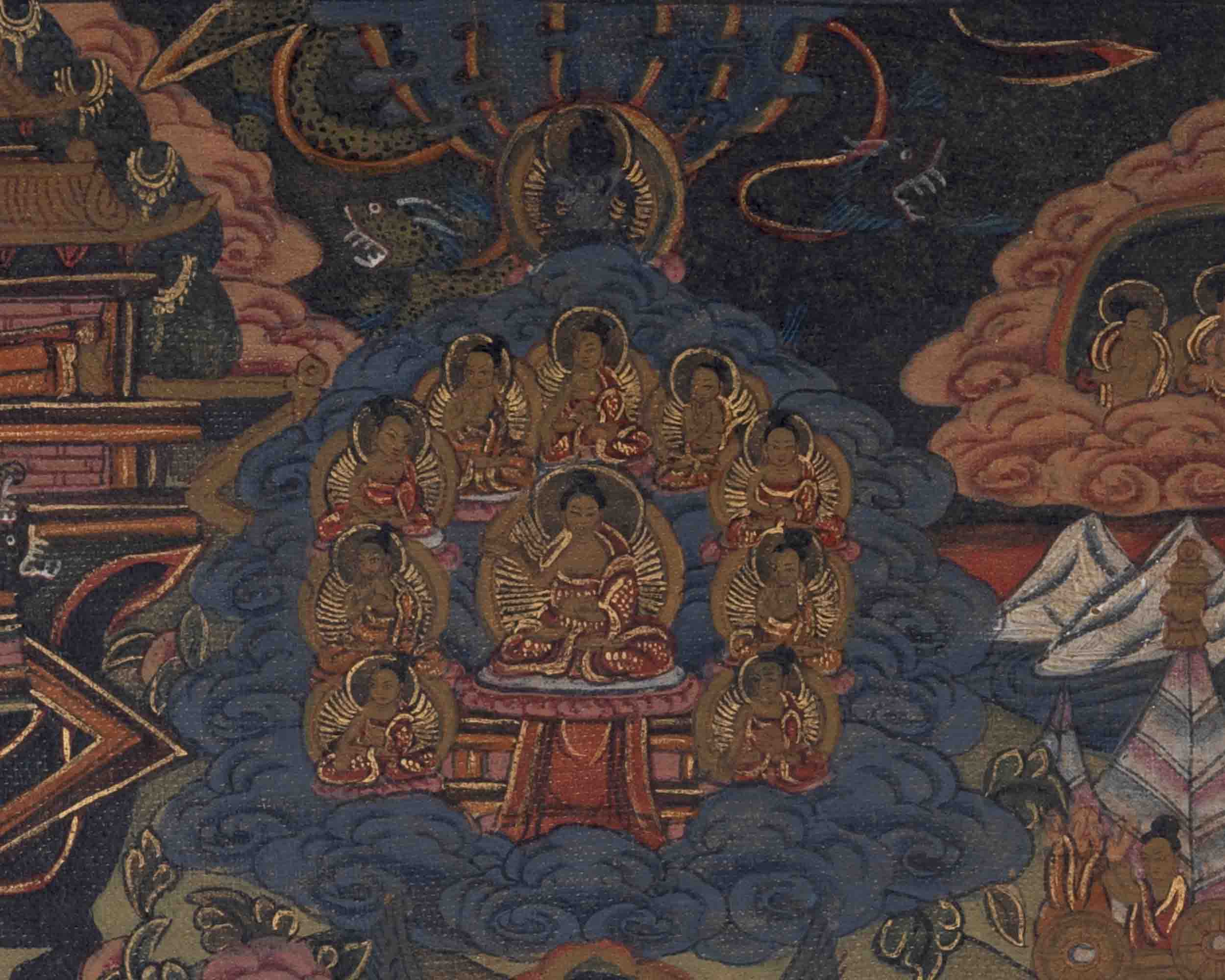 Life Of Shakyamuni Buddha | Traditional Tibetan Thangka | Wall Decors