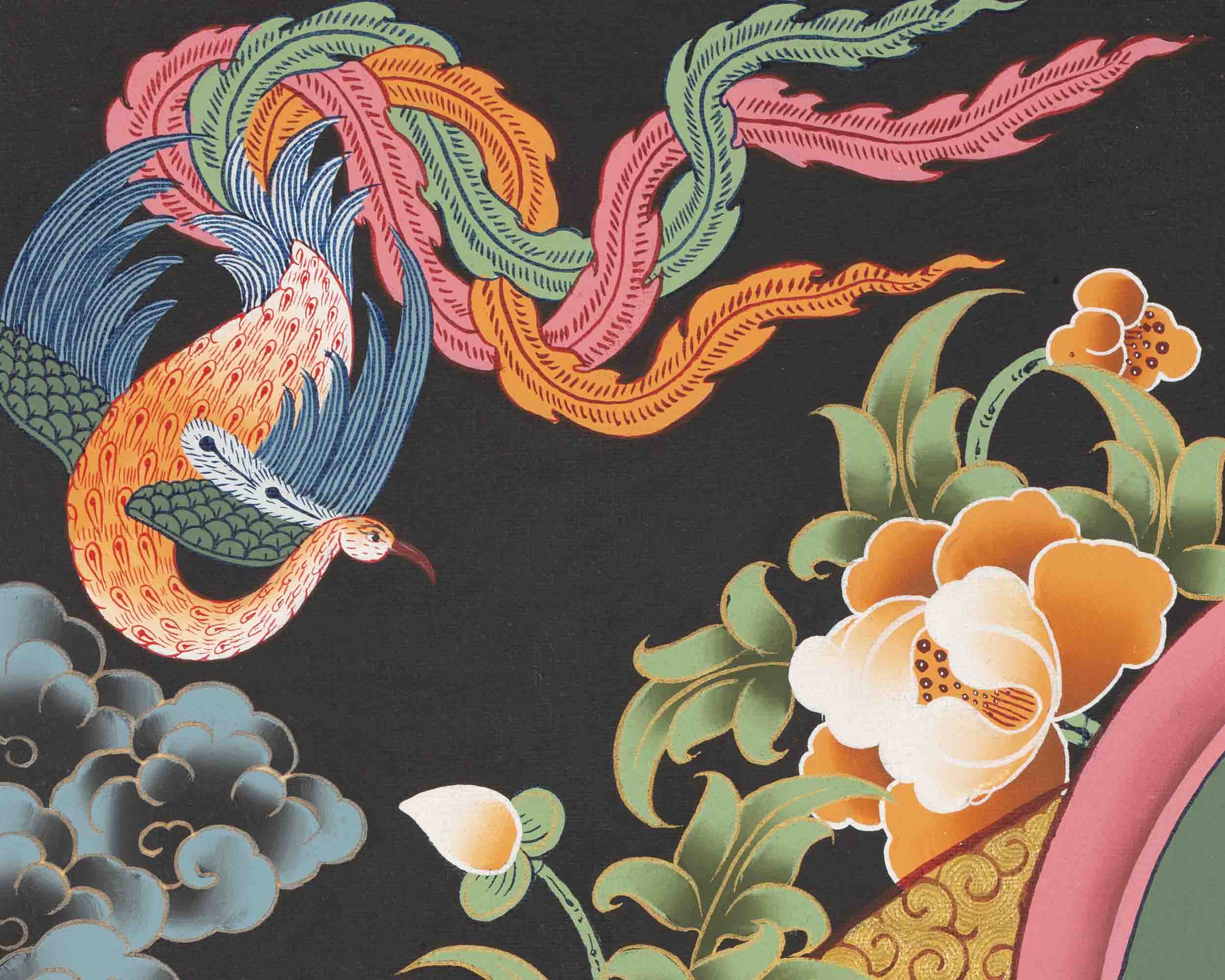 Female Bodhisattva Art | White Tara Thangka | Wall Decors