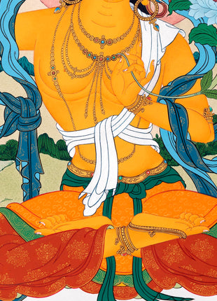 Manjushree | Bodhisattva Thangka | Traditionally Hand-painted Buddhist Art