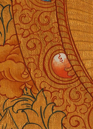 Gold Style Buddha Thangka | Samantabhadra Yab Yum Buddha Art