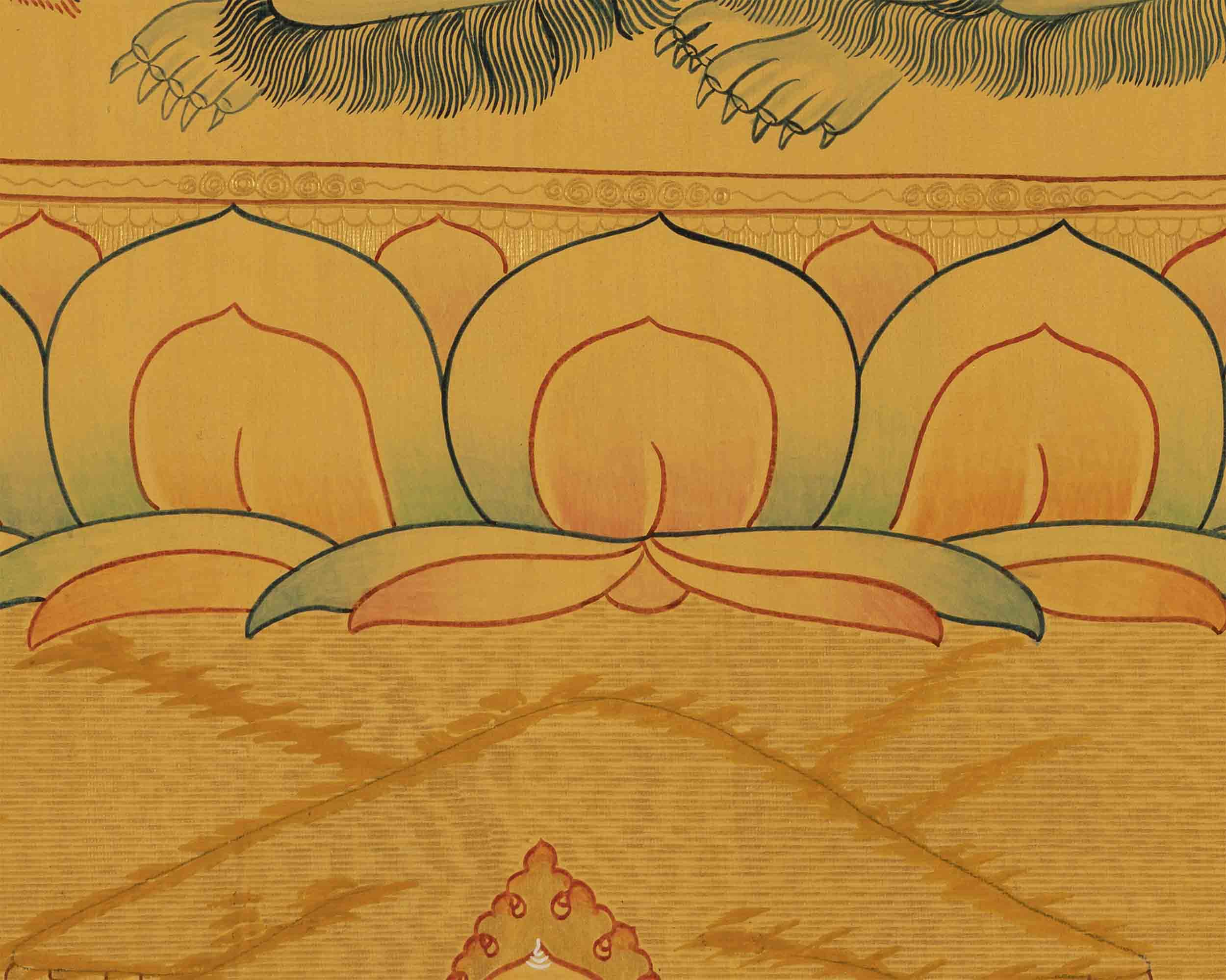 Original Namtose Thangka | Jambhala | Tibetan Buddhism Art