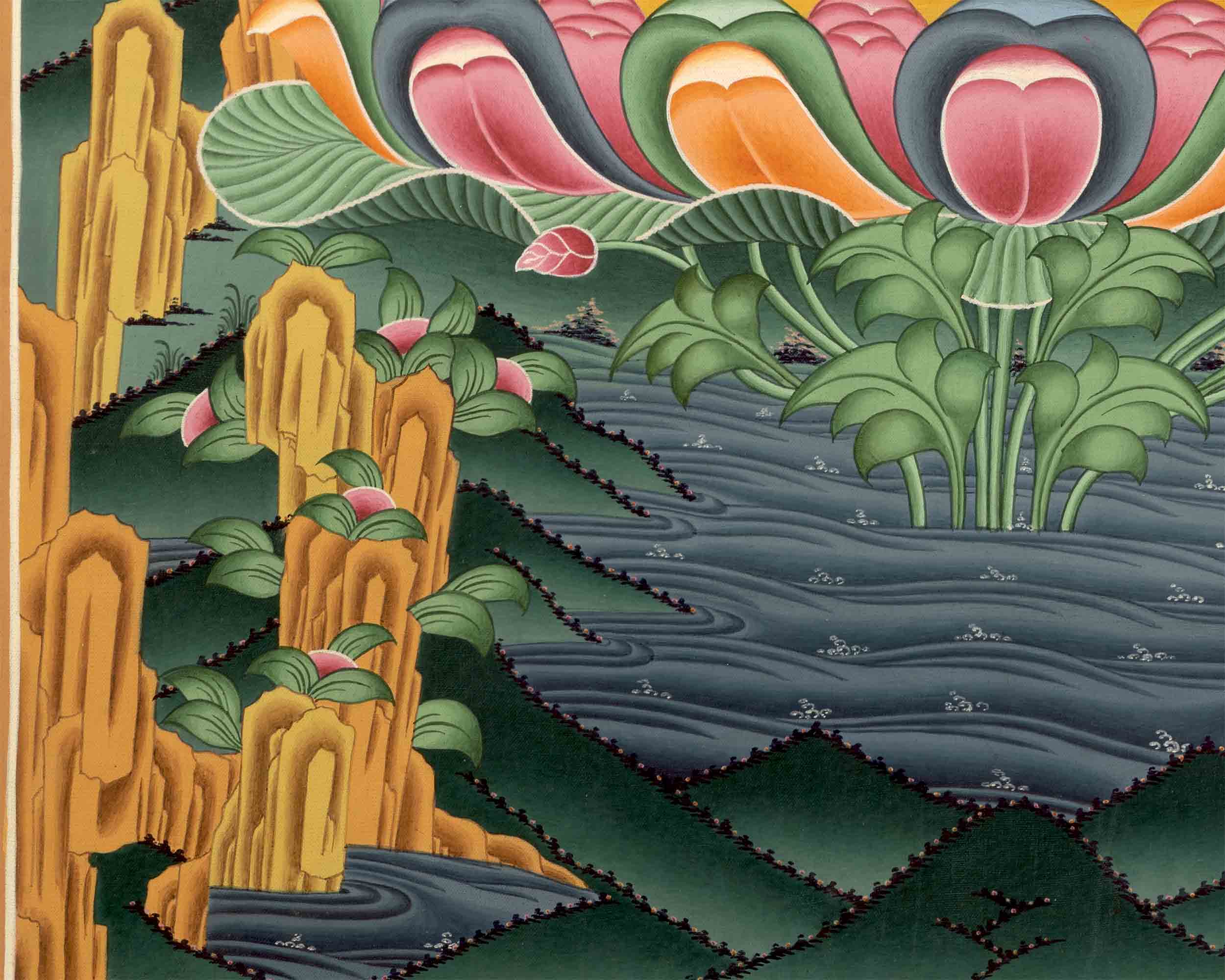 White Rara Painting Thangka | Tibetan Bodhisattva Art