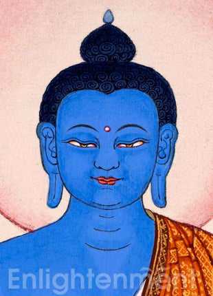Medicine Buddha Tibetan Thangka Art For Healing Practice | Traditionally Hand-Painted Buddhist Art