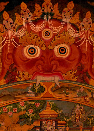 Wheel Of Life Buddhist Thangka | Religious Tibetan Artwork | Wall Decoration