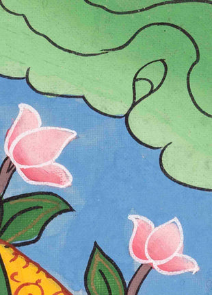 Vintage Avalokitesvara Chengrezig Thangka | Wall Decor Painting