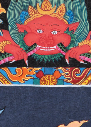 Handpainted Ganesh Thangka | Tibetan Religious Art
