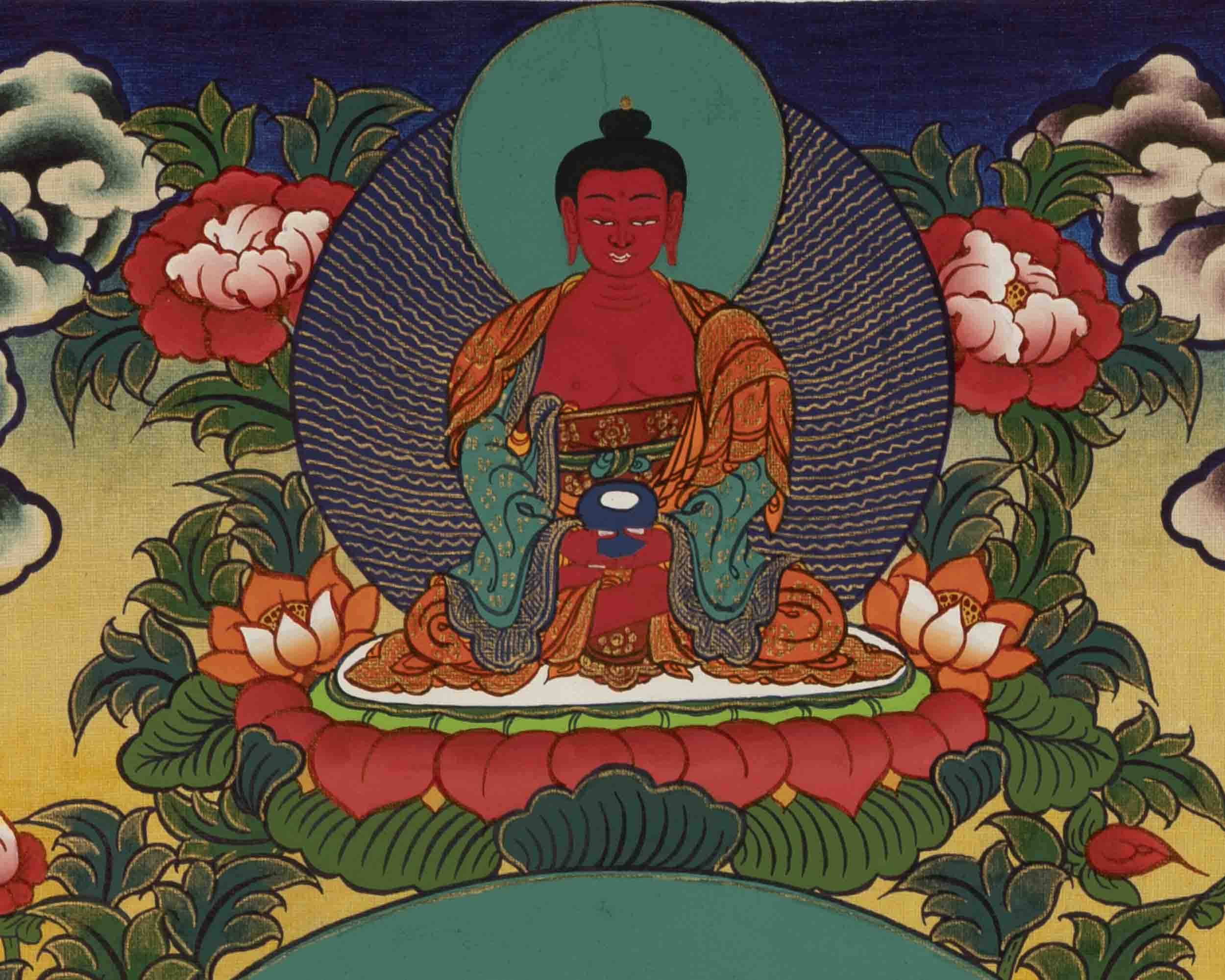 Bodhisattva Avalokitesvara Thangka | Handpainted Religious Painting